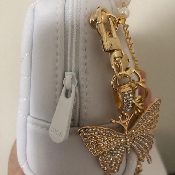 Dior Beauty cross-stitch Patterned white  Pouch - Picture 6 of 7